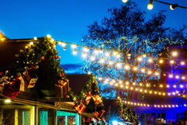 Marché de Noël avec illuminations